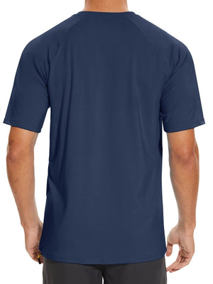 TACVASEN Navy Men's Short Sleeve UPF 50+ Sun Protection Shirts