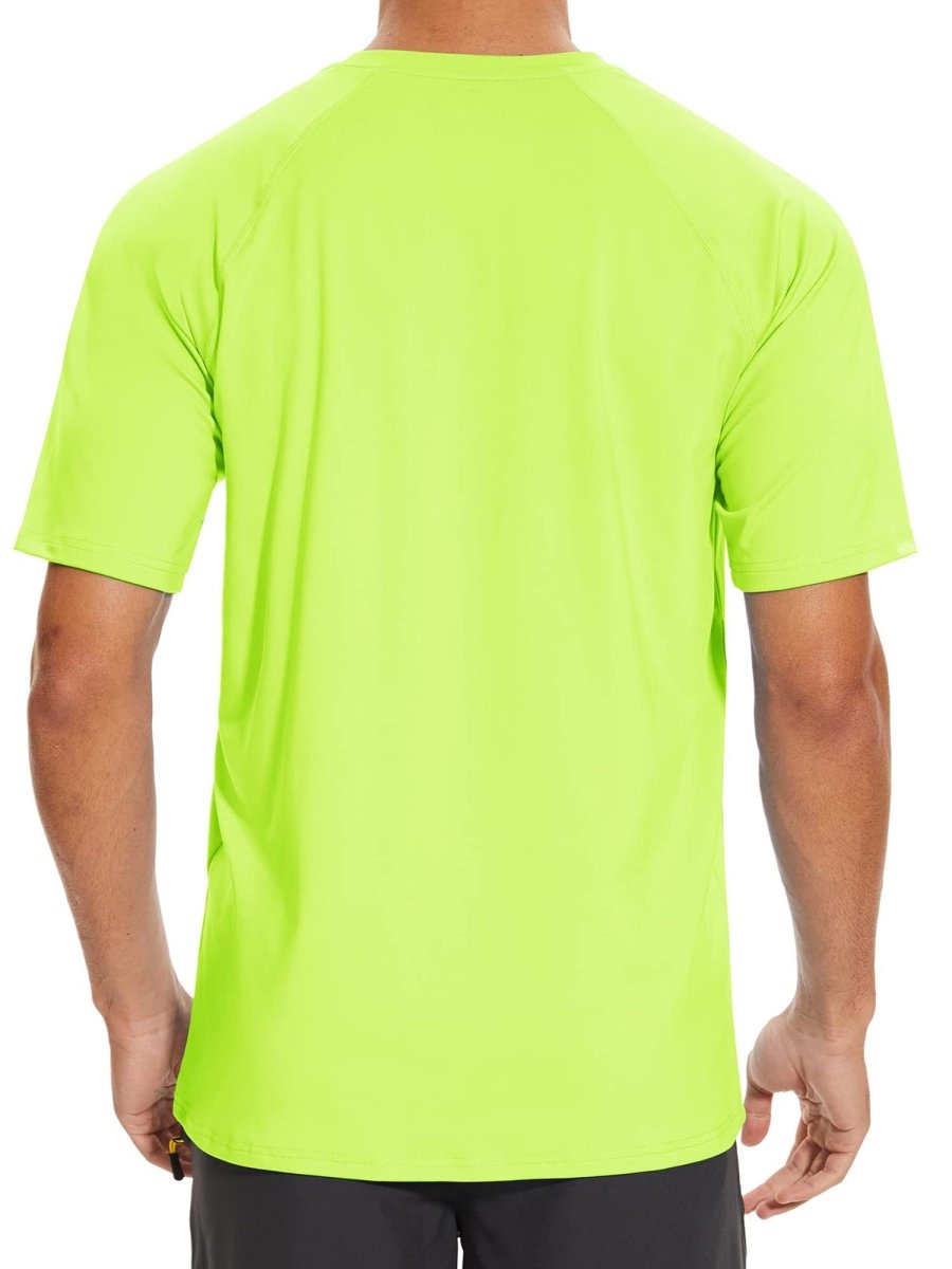 TACVASEN Fl Green Men's Short Sleeve UPF 50+ Sun Protection Shirts