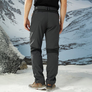TACVASEN Grey Black Men's Snow Hiking Water - Resistant Ski Fleece Lined Pants