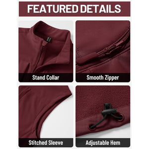Men's Softshell Vest Windproof Waterproof Lightweight Jacket - AT25M3347