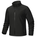 TACVASEN Black Men's Softshell Windproof Waterproof Coats Hiking Jackets