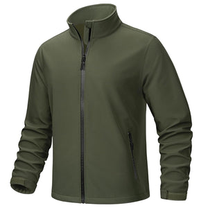 TACVASEN Army Green Men's Softshell Windproof Waterproof Coats Hiking Jackets