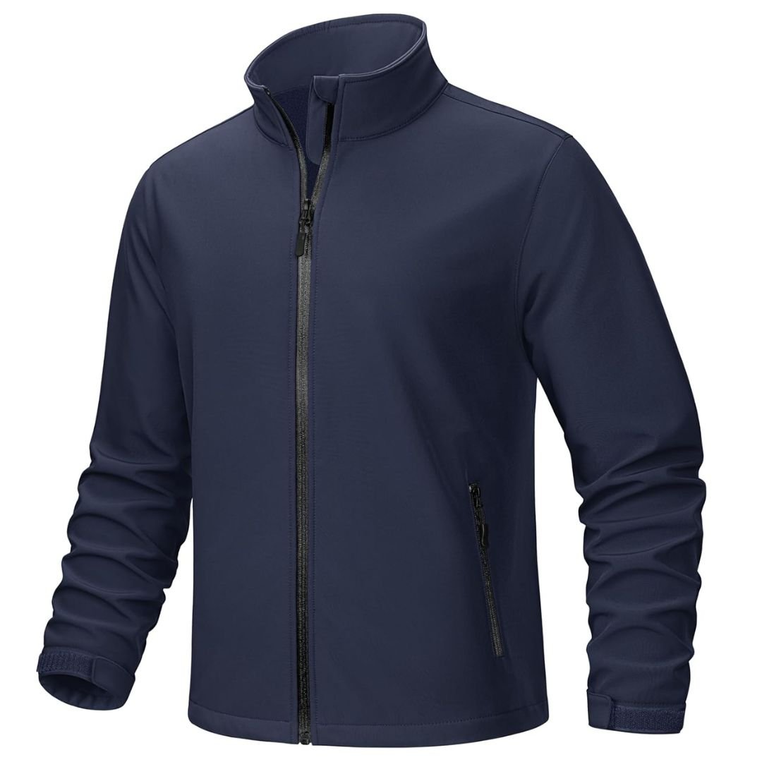 TACVASEN Navy Men's Softshell Windproof Waterproof Coats Hiking Jackets