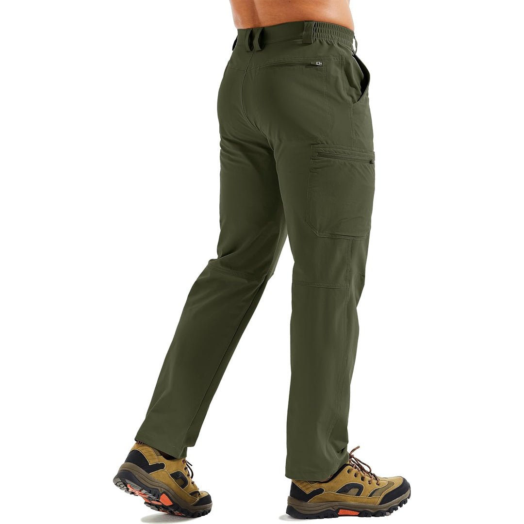 TACVASEN Army Green Men's Stretch Quick Dry Hiking Cargo Pants
