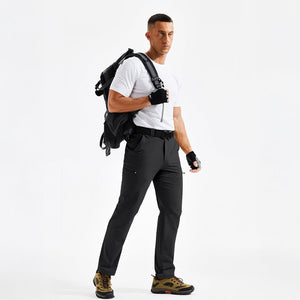 TACVASEN Black Men's Stretch Quick Dry Hiking Cargo Pants