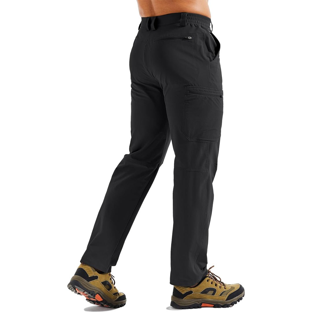 TACVASEN Black Men's Stretch Quick Dry Hiking Cargo Pants