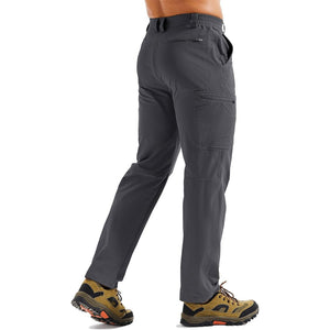 TACVASEN Dark Grey Men's Stretch Quick Dry Hiking Cargo Pants