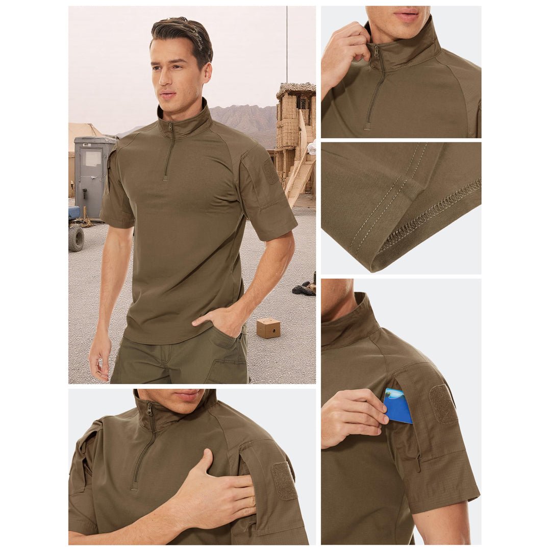 Men's Tactical Combat Shirt Ripstop Performance Tee