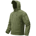 TACVASEN Army Green Men's Tactical Fleece Jacket Hoodie Winter Down Jackets