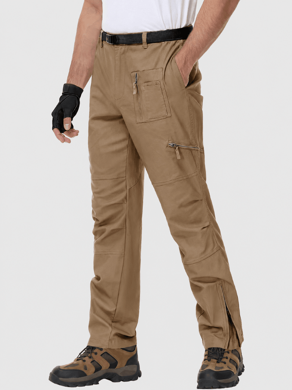 TACVASEN Coyote Brown Men's Tactical Outdoor Ripstop Cargo Pants