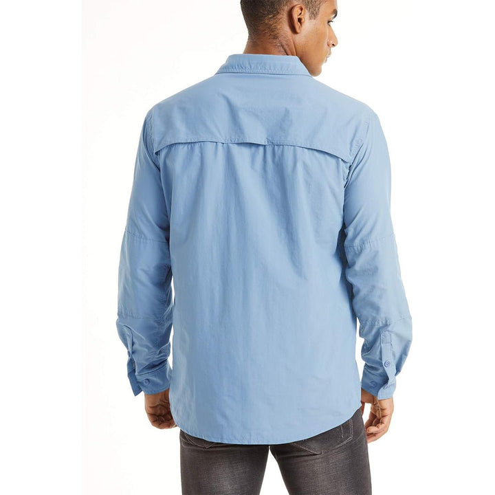 Men's Tactical Sun Protective Button - Down Long Sleeve Shirt - Men's Hiking Clothing