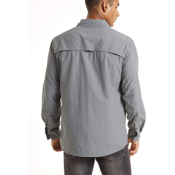 Men's Tactical Sun Protective Button - Down Long Sleeve Shirt - Men's Hiking Clothing