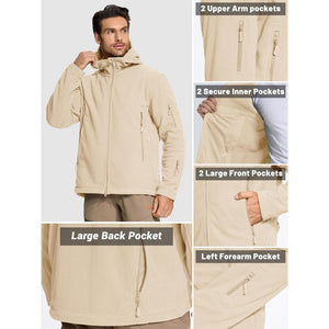 TACVASEN Army Green Men's Tactical Thermal Bomber Coats