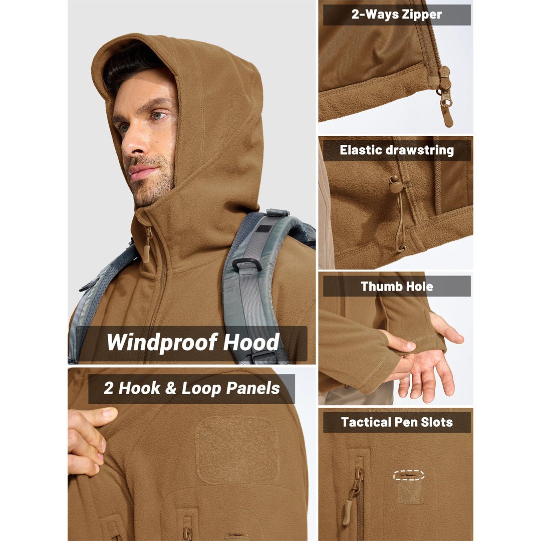 TACVASEN Army Green Men's Tactical Thermal Bomber Coats