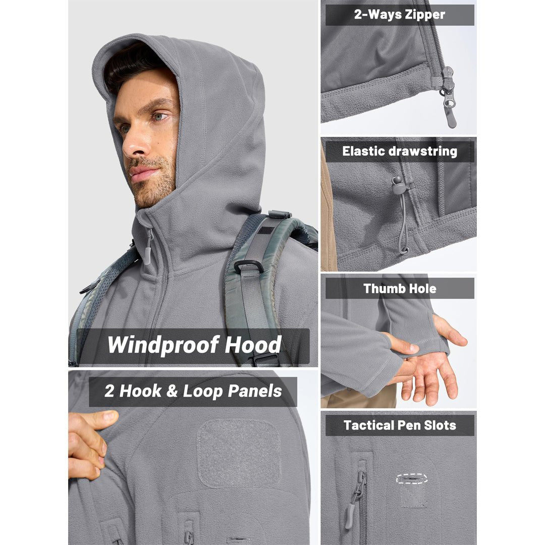 TACVASEN Army Green Men's Tactical Thermal Bomber Coats