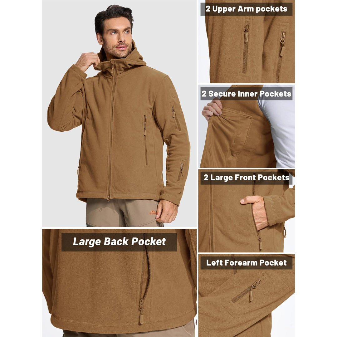 TACVASEN Army Green Men's Tactical Thermal Bomber Coats
