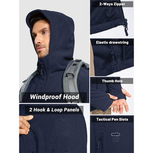 TACVASEN Army Green Men's Tactical Thermal Bomber Coats