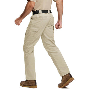 TACVASEN Light Khaki Tactical Ripstop Hiking Outdoor Pants