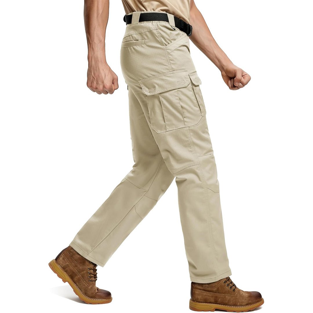 TACVASEN Light Khaki Tactical Ripstop Hiking Outdoor Pants