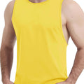 TACVASEN Yellow Men's Tank Tops Cotton Sleeveless Wide-Armhole Shirt