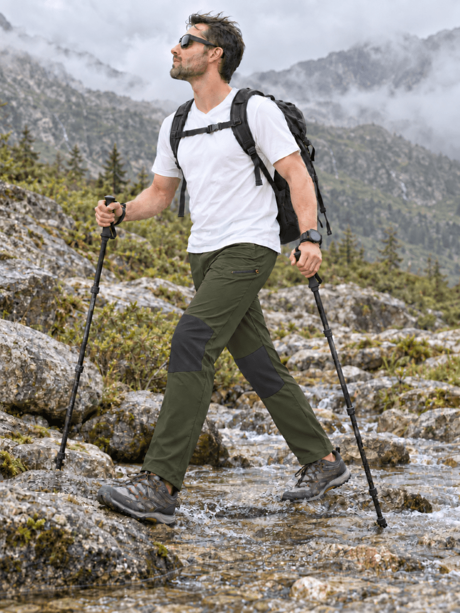 TACVASEN Army Green Men's Trouser Quick Dry Walking Hiking Work Pant