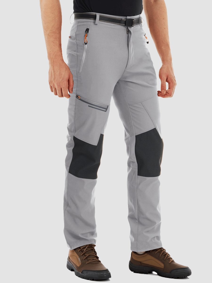 TACVASEN Light Grey Men's Trouser Quick Dry Walking Hiking Work Pant