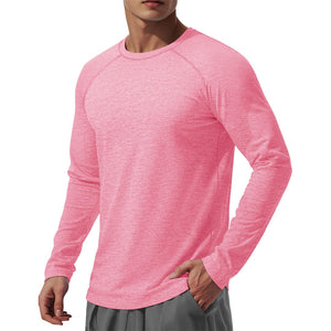 TACVASEN Pink UPF 50+ Fishing Swim Long Sleeve Shirts