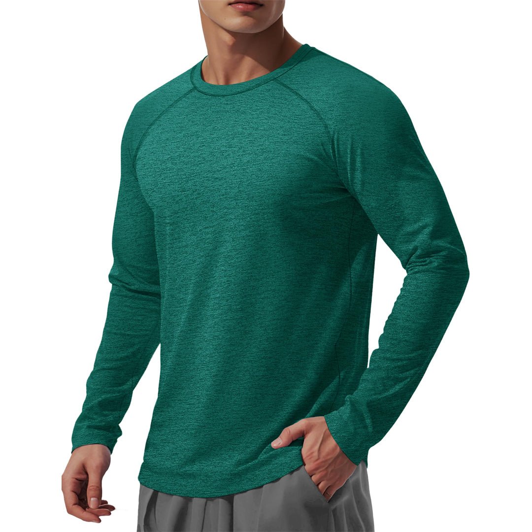 TACVASEN Emerald Green UPF 50+ Fishing Swim Long Sleeve Shirts