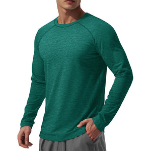 TACVASEN Emerald Green UPF 50+ Fishing Swim Long Sleeve Shirts