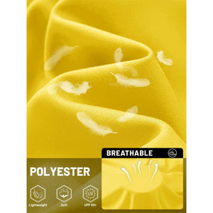 Men's UPF 50+ Long Sleeve Quick Dry Sun Protection Shirt Yellow