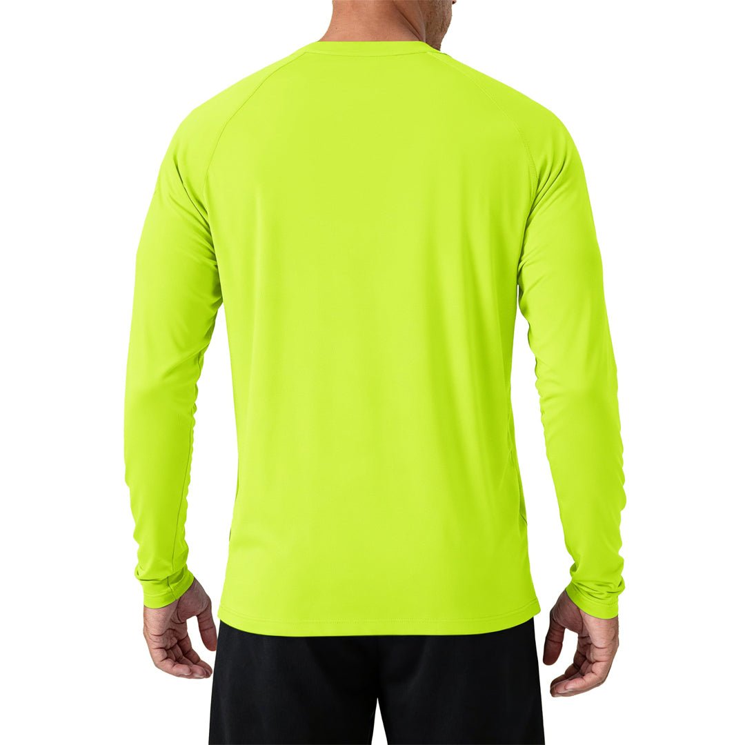 Men's UPF 50+ Long Sleeve Quick Dry Sun Protection Shirt Bright Green