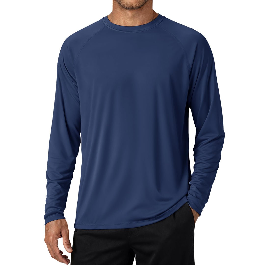 Men's UPF 50+ Long Sleeve Quick Dry Sun Protection Shirt Navy