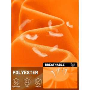 Men's UPF 50+ Long Sleeve Quick Dry Sun Protection Shirt Orange
