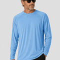 TACVASEN Blue Men's UPF 50+ Long Sleeve Quick Dry Sun Protection Shirt