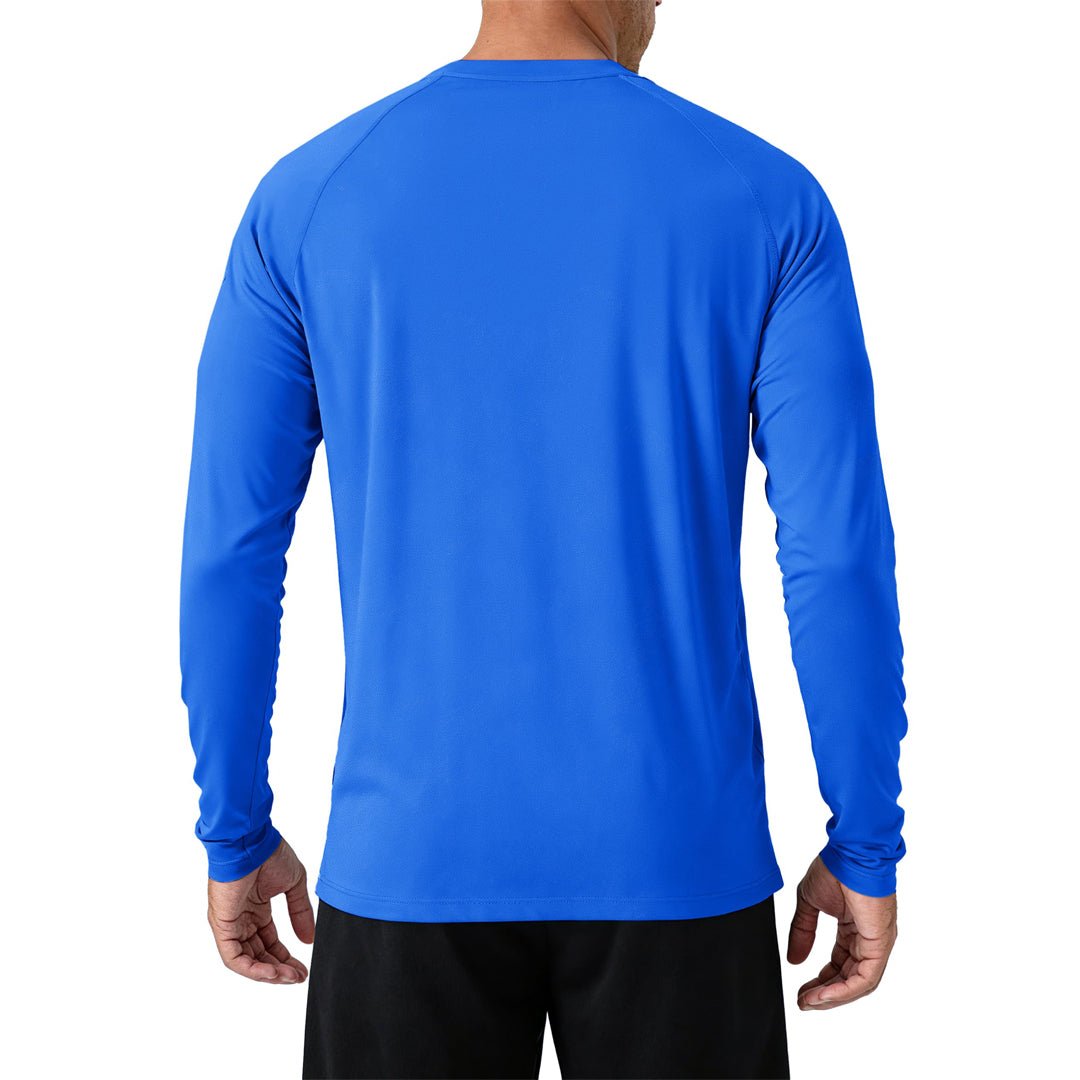 Men's UPF 50+ Long Sleeve Quick Dry Sun Protection Shirt Sapphire Blue