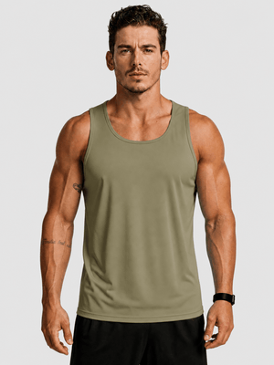 TACVASEN Dull Cyan Men's UPF 50+ Moisture Wicking Sports Vests