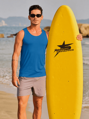 TACVASEN Blue Green Men's UPF 50+ Moisture Wicking Sports Vests