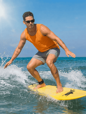 TACVASEN Orange Men's UPF 50+ Moisture Wicking Sports Vests