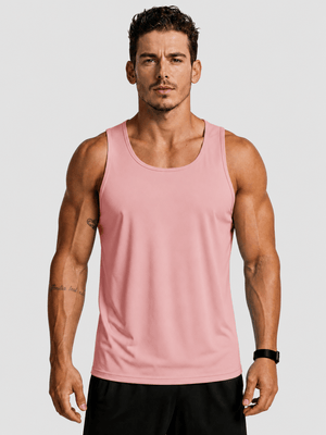 TACVASEN Pink Men's UPF 50+ Moisture Wicking Sports Vests