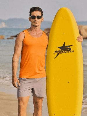 TACVASEN Orange Men's UPF 50+ Moisture Wicking Sports Vests