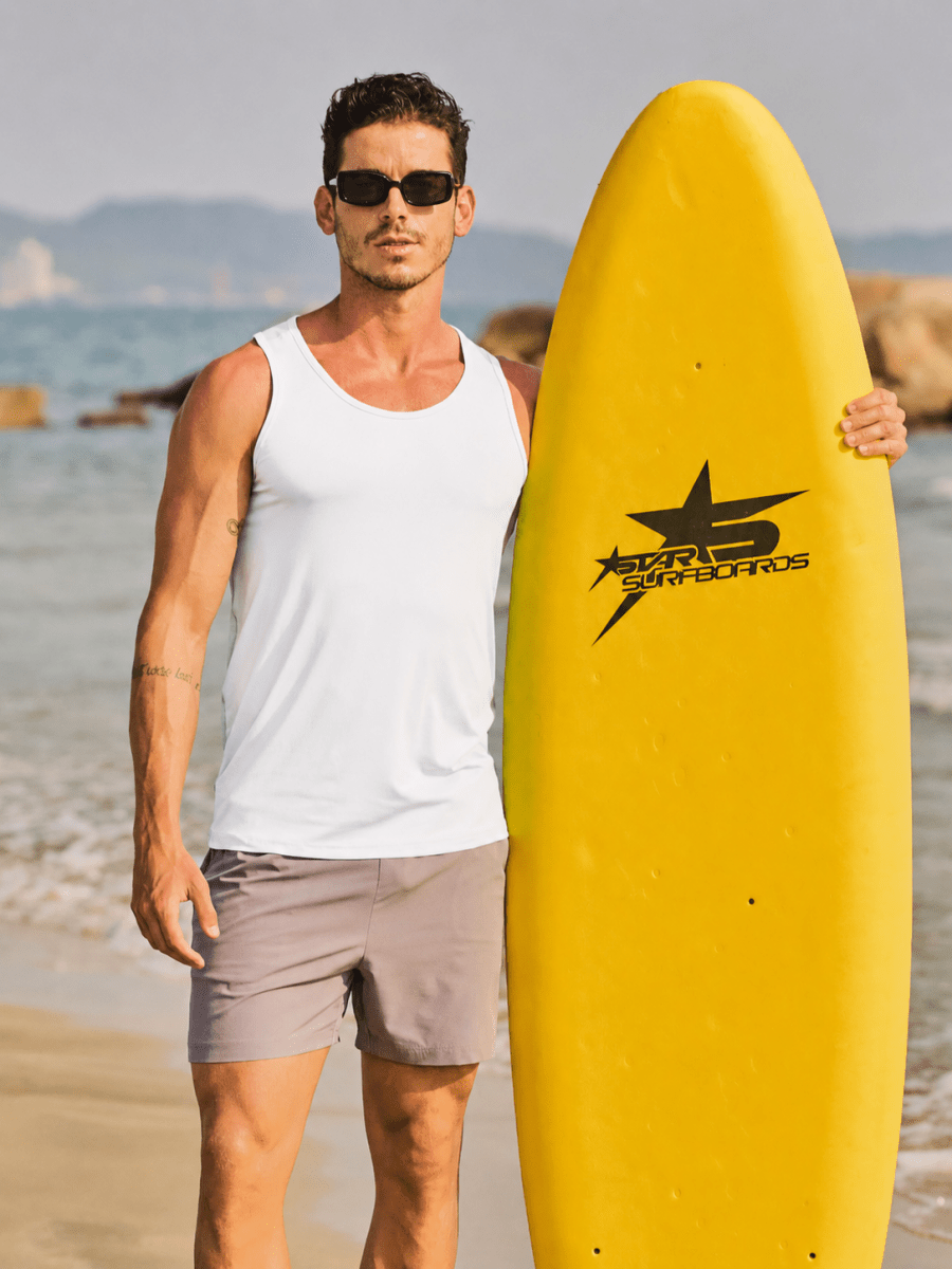 TACVASEN White Men's UPF 50+ Moisture Wicking Sports Vests