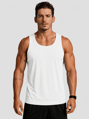 TACVASEN White Men's UPF 50+ Moisture Wicking Sports Vests
