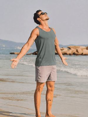 TACVASEN Dark Grey Men's UPF 50+ Moisture Wicking Sports Vests