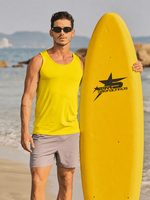 TACVASEN Yellow Men's UPF 50+ Moisture Wicking Sports Vests