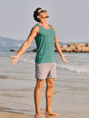 TACVASEN Grey Green Men's UPF 50+ Moisture Wicking Sports Vests