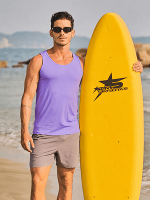 TACVASEN Light Purple Men's UPF 50+ Moisture Wicking Sports Vests