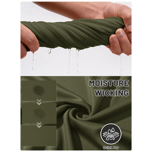 TACVASEN Army Green UPF 50+ Performance Tactical Polo Shirt