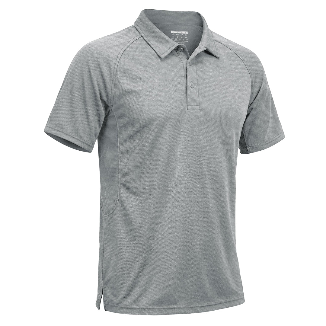TACVASEN Light Grey UPF 50+ Performance Tactical Polo Shirt