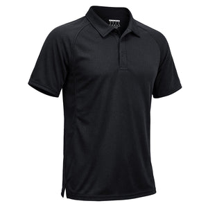 TACVASEN Black UPF 50+ Performance Tactical Polo Shirt