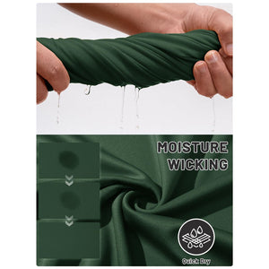 TACVASEN Dark Green UPF 50+ Performance Tactical Polo Shirt